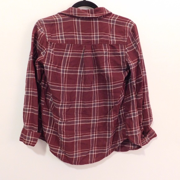 Plaid Maroon Flannel! - Picture 3 of 3